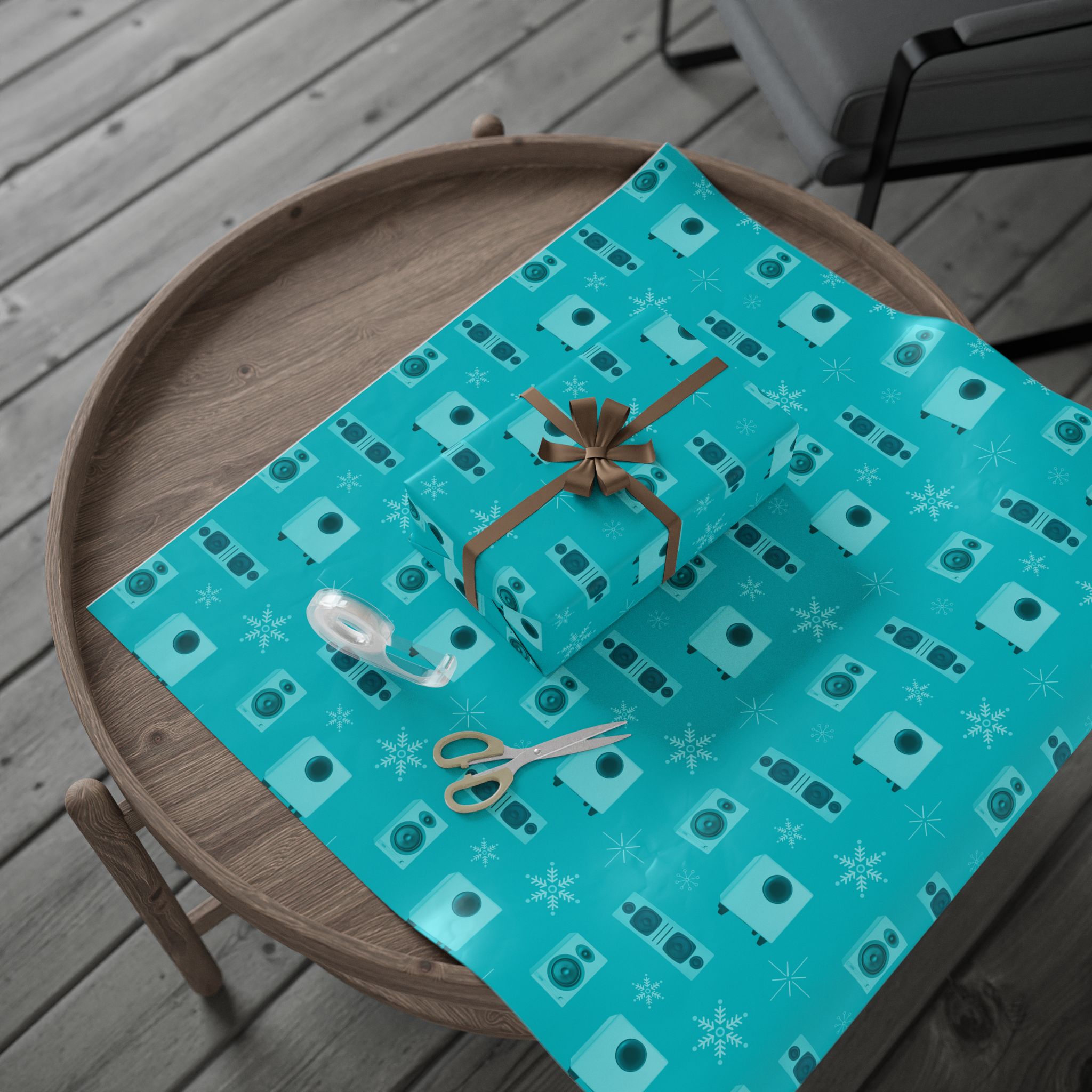 Holiday Wrapping Papers - Teal - Image 4