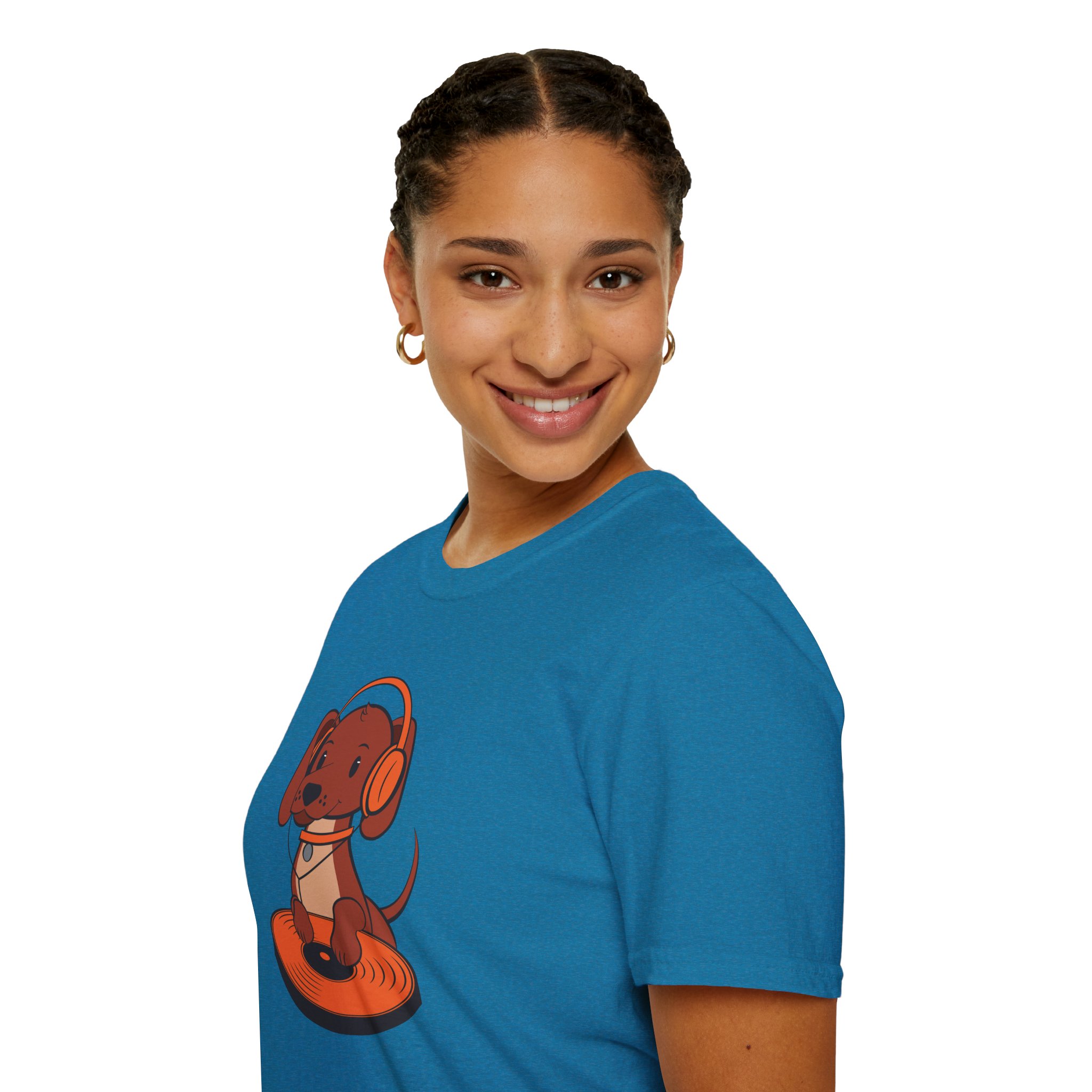 DJ Dachshund Tee — Cute Dog with Headphones Graphic T-Shirt - Image 107