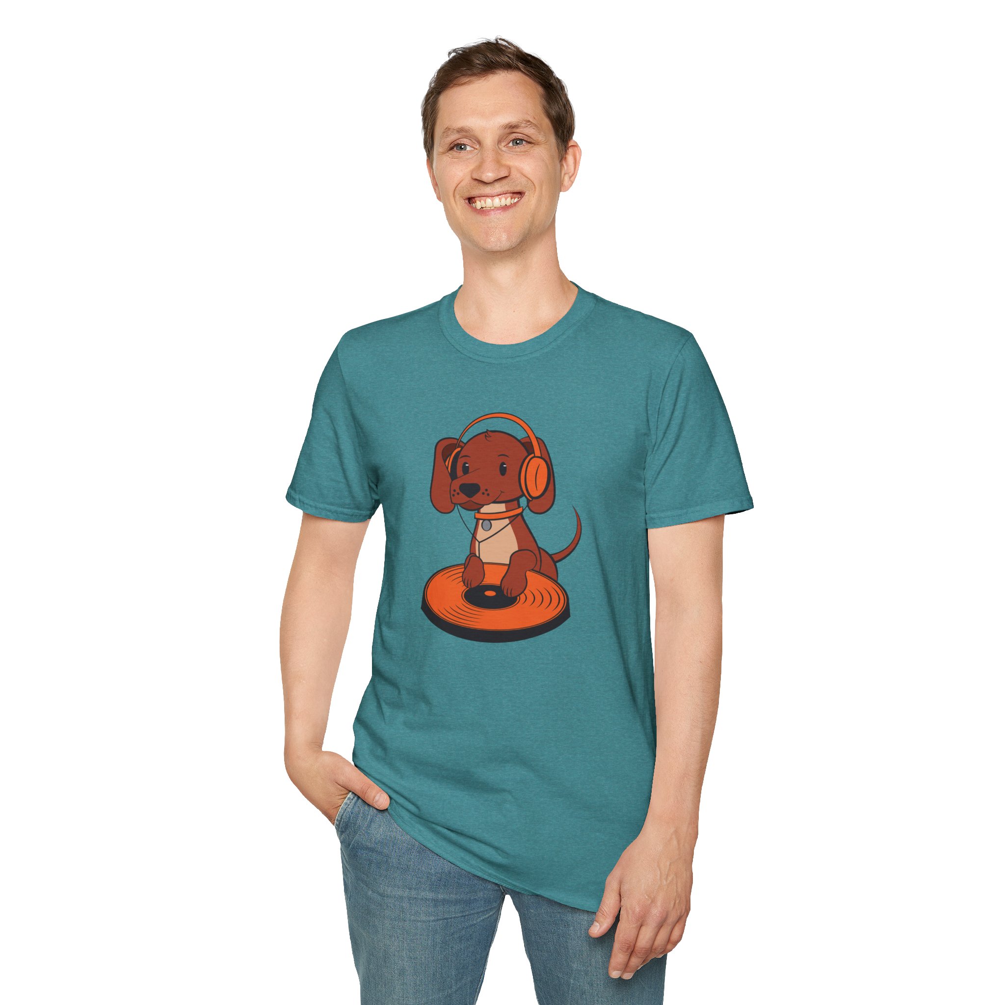 DJ Dachshund Tee — Cute Dog with Headphones Graphic T-Shirt - Image 76