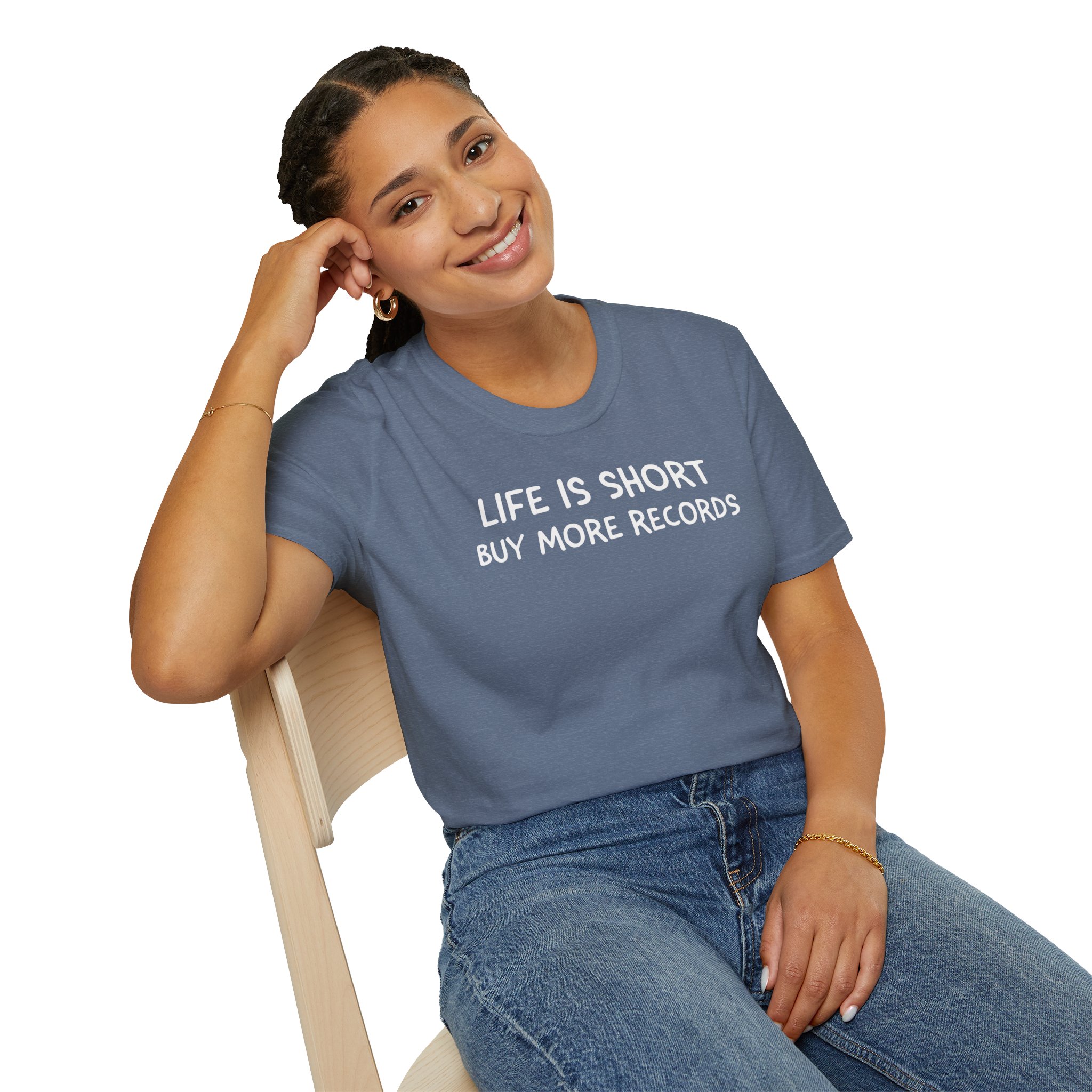 Life Is Short Buy More Records T-Shirt — Vinyl Lover Tee - Image 63