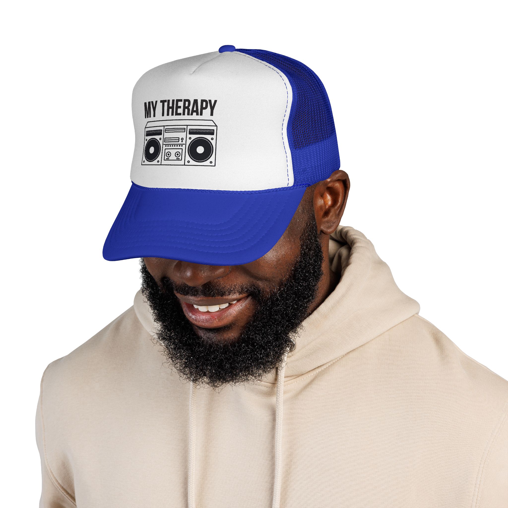 Trucker Cap — "My Therapy" Boombox Mesh Hat - Image 20