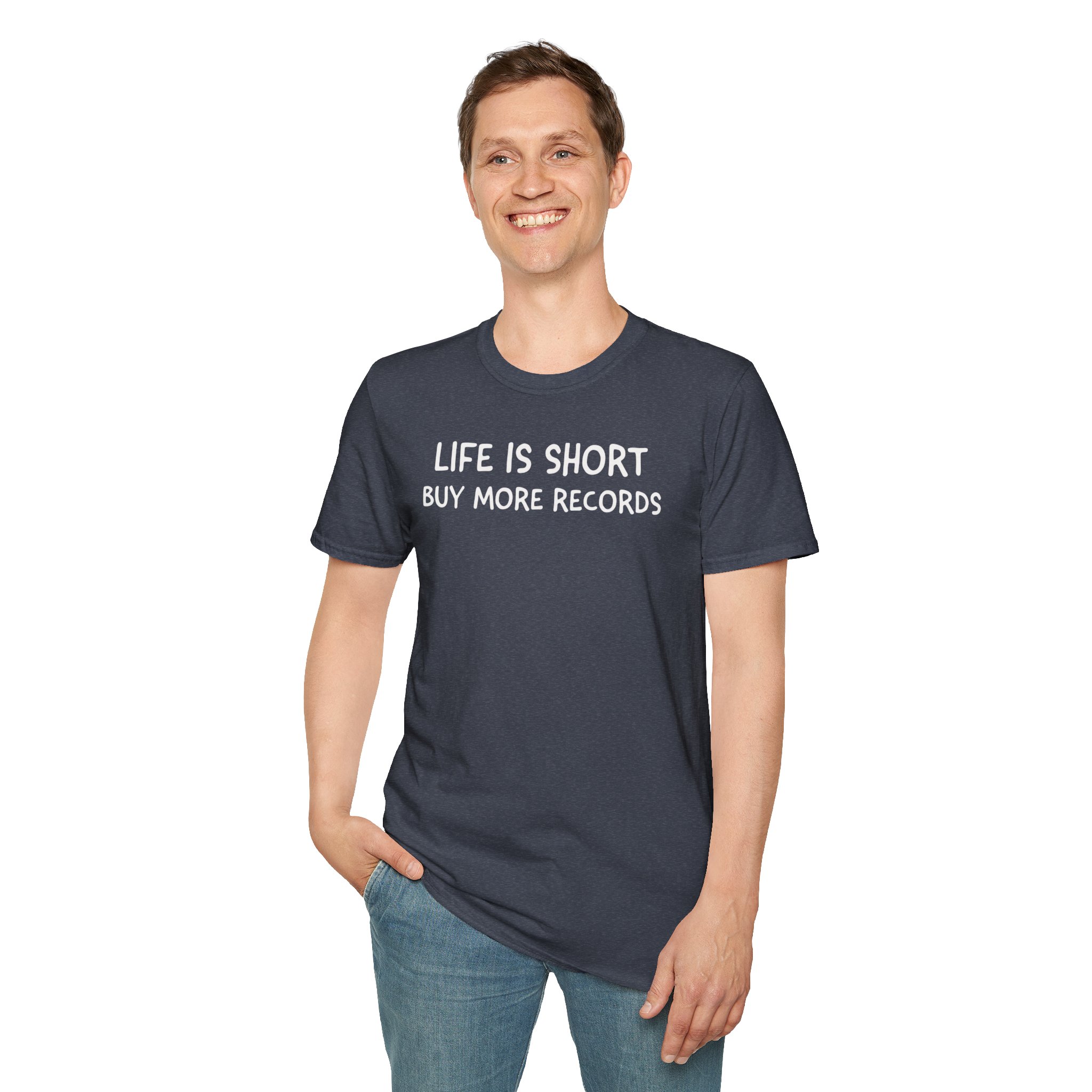 Life Is Short Buy More Records T-Shirt — Vinyl Lover Tee - Image 78