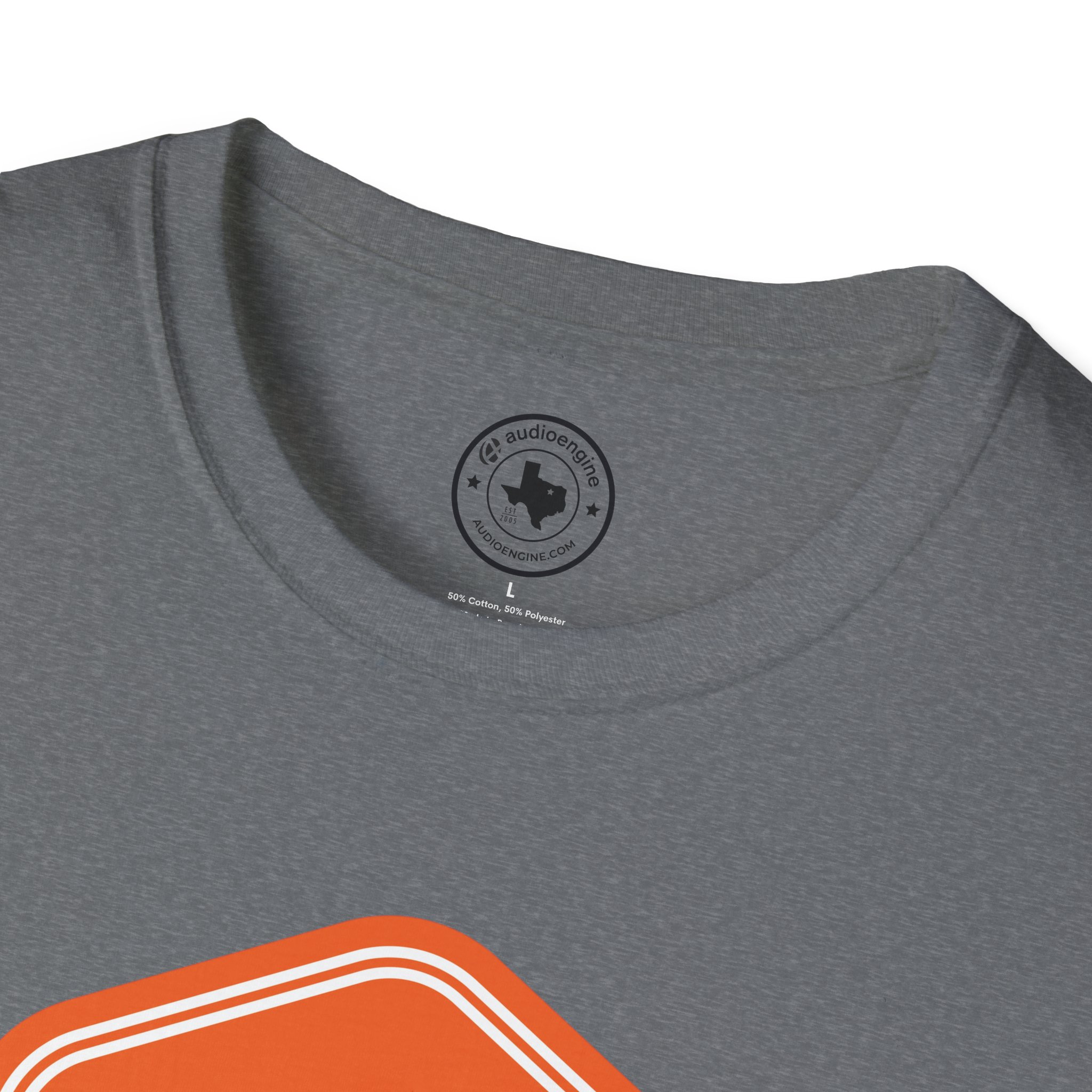 Orange Bass Guitar Badge T-Shirt — Retro Musician Tee for Bass Players - Image 57