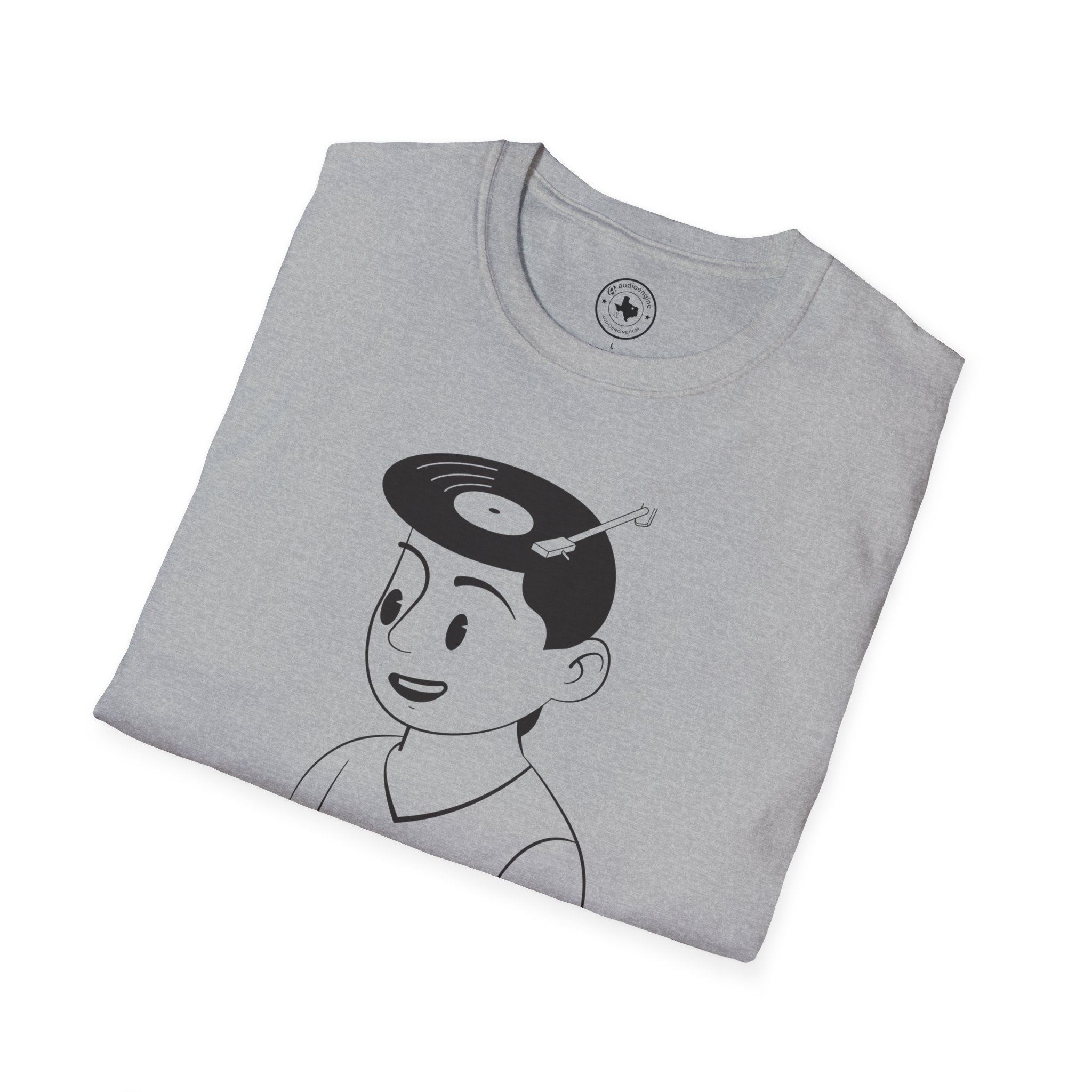 Retro Vinyl Head Illustration T-Shirt - Image 36