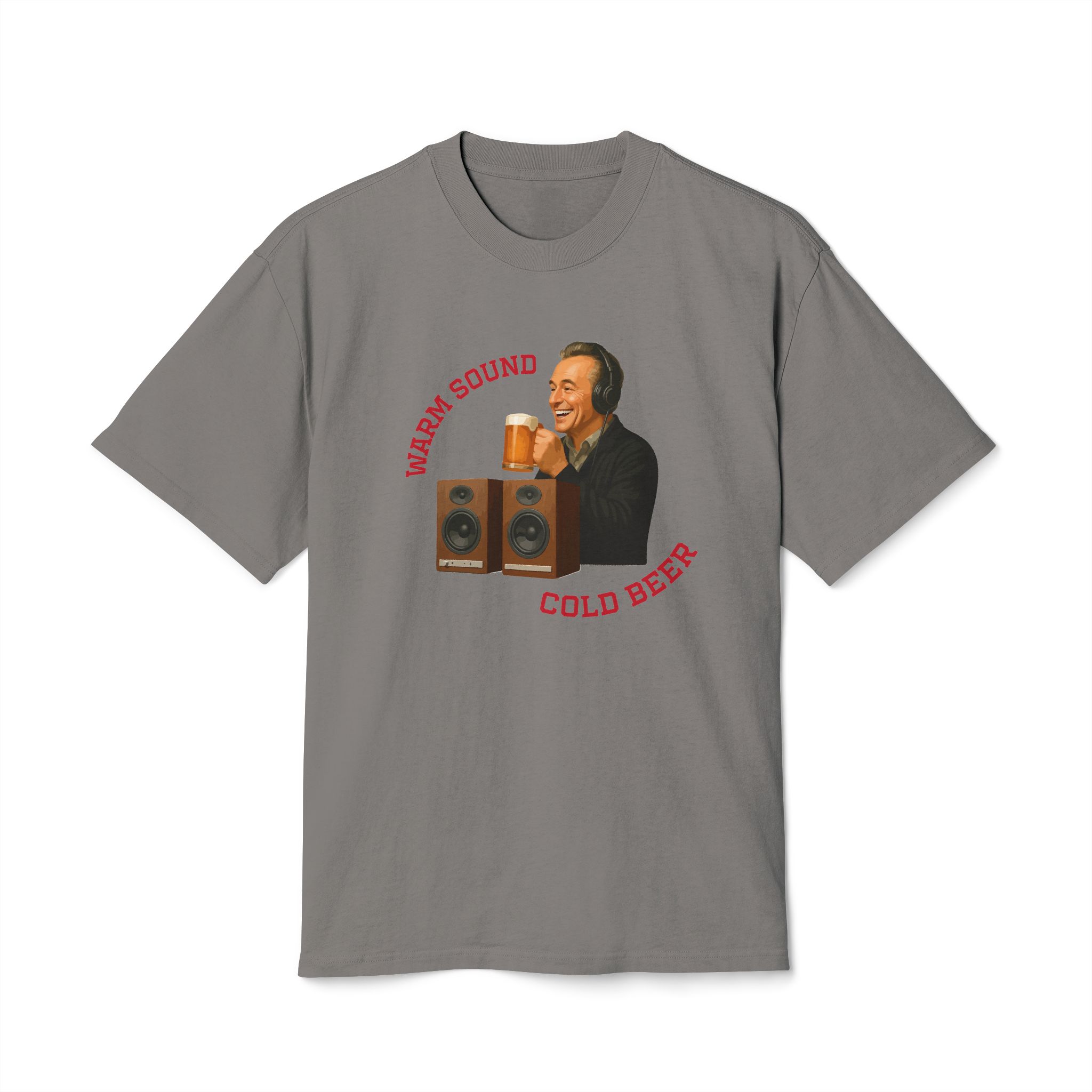 Retro Vibe Unisex Faded Tee - "Warm Sound, Cold Beer" Graphic - Image 9