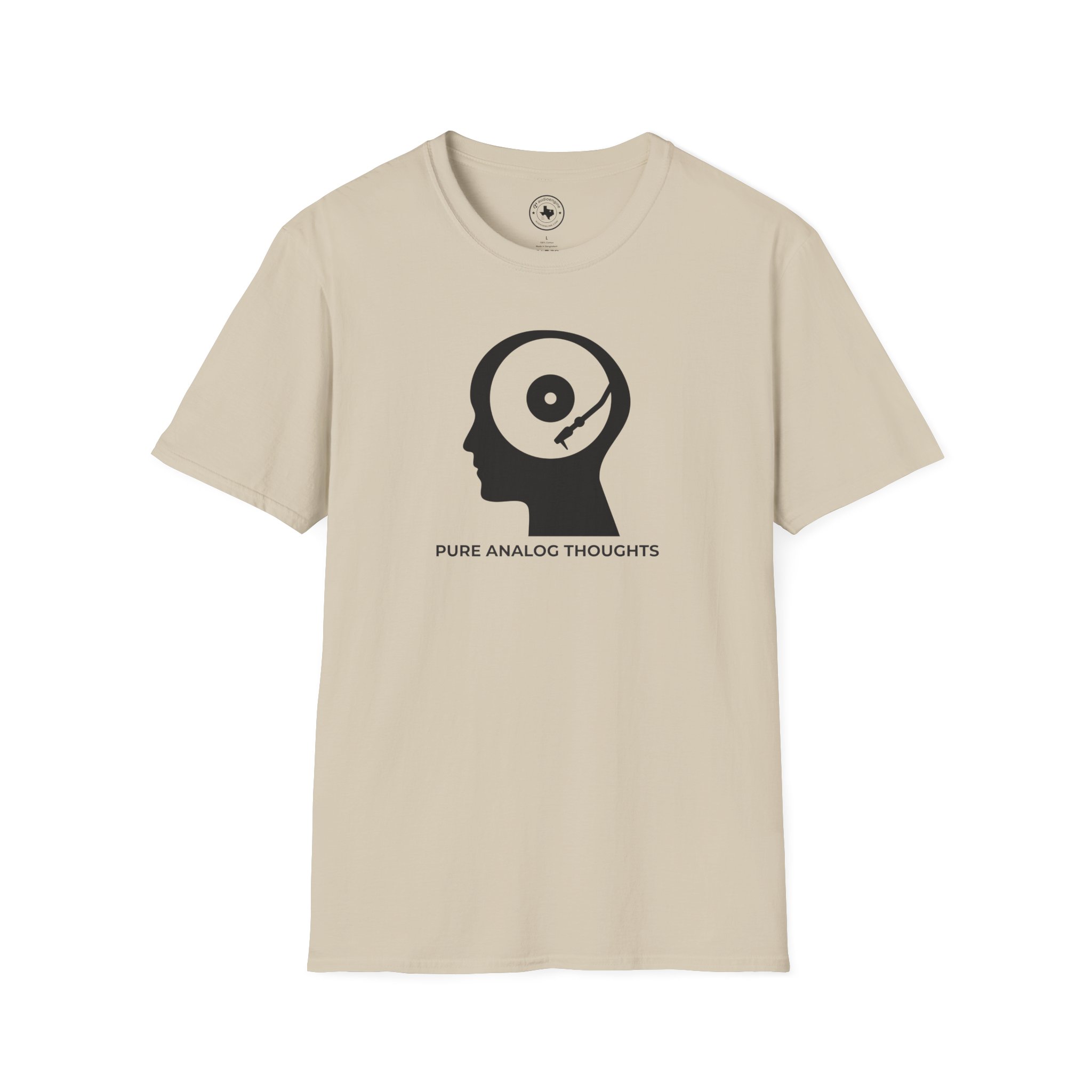 Analog Thoughts T-Shirt — 'Pure Analog Thoughts' Record Head Graphic Tee - Image 25