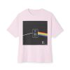 Retro Vibes Unisex Oversized Boxy Tee, Music Lover Shirt, Festival Attire, Comfortable Casual Tee, Graphic Tee for Every Day - Thumbnail Image 1