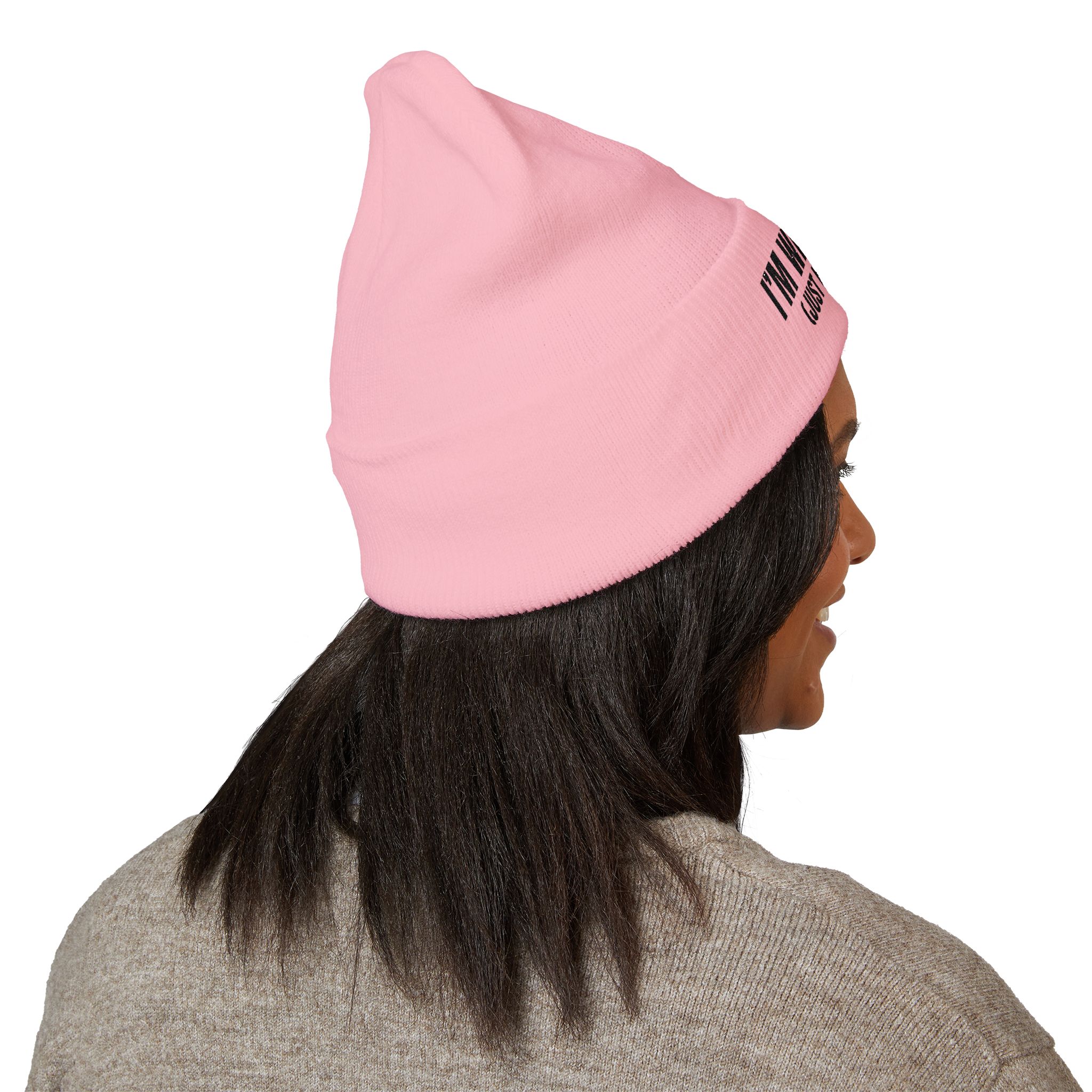 I'm With The DJ (Just Not This One) Embroidered Cuffed Beanie - Image 12