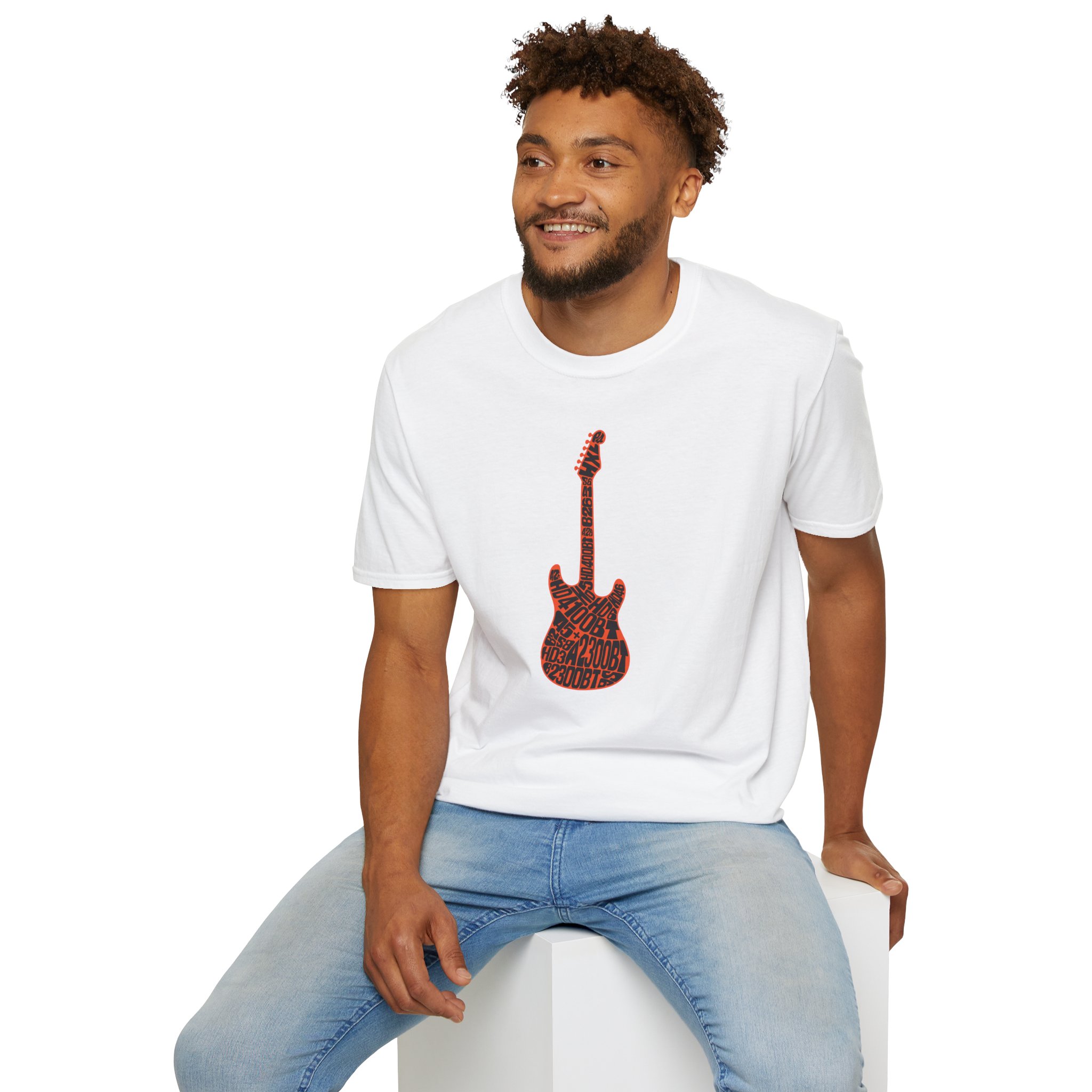 Electric Guitar Graphic T‑Shirt — Red Pattern Rock Music Tee - Image 19