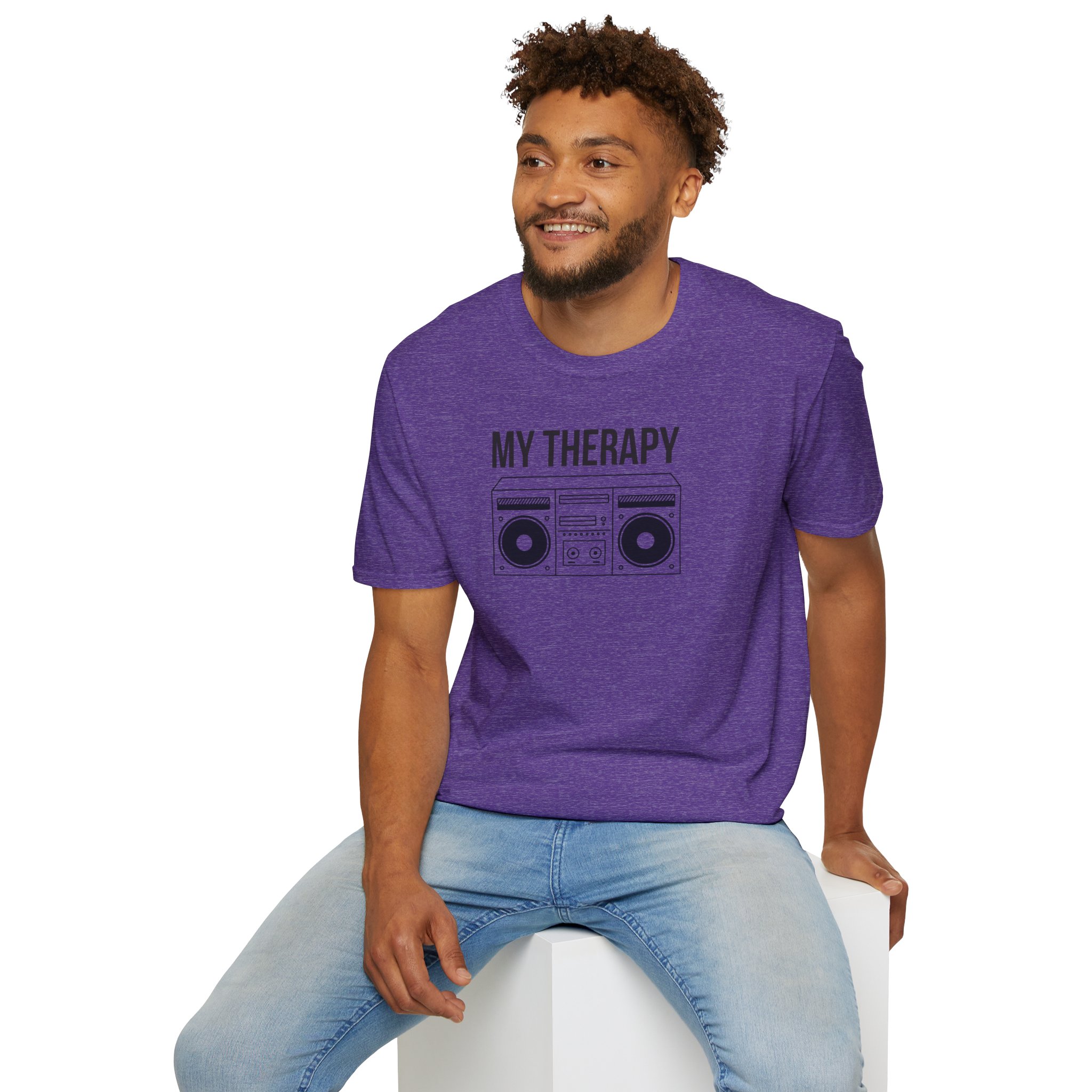 T‑Shirt — "My Therapy" Boombox Graphic Tee - Image 70
