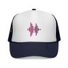 Soundwave Trucker Cap — Pink Gradient Audio Logo Mesh Hat - Thumbnail Image 1
