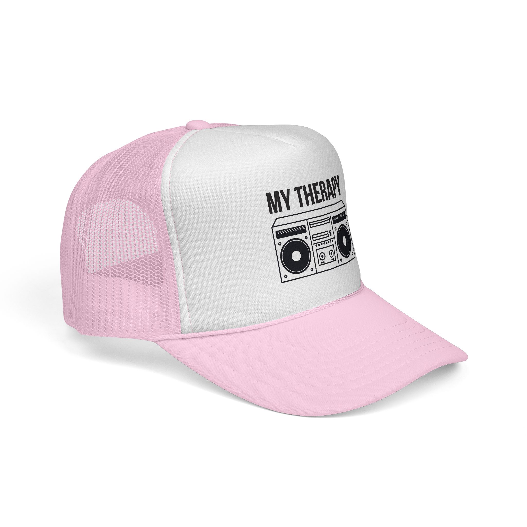 Trucker Cap — "My Therapy" Boombox Mesh Hat - Image 37