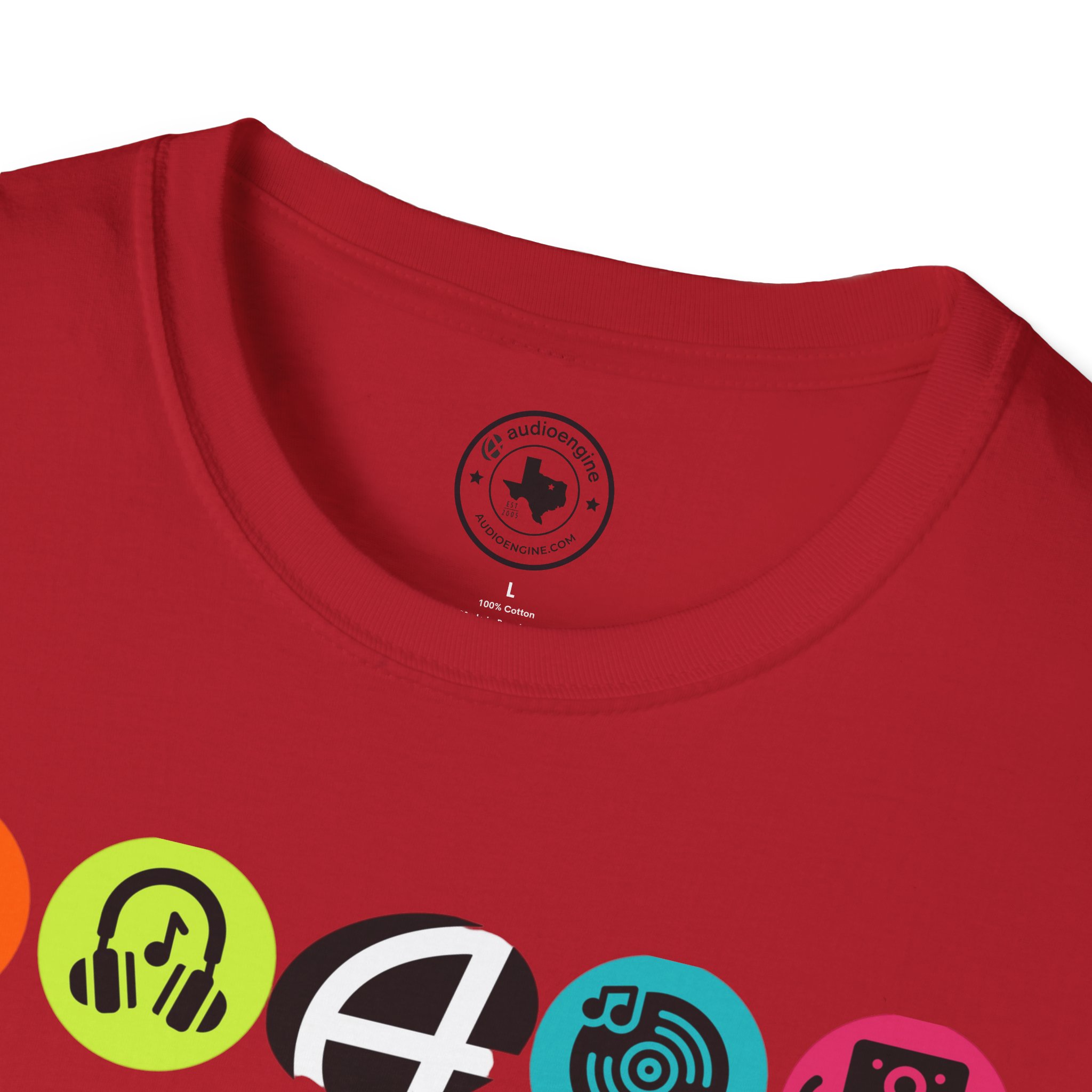 Music Icon Row T-Shirt — Colorful Band Equipment Graphic Tee - Image 120