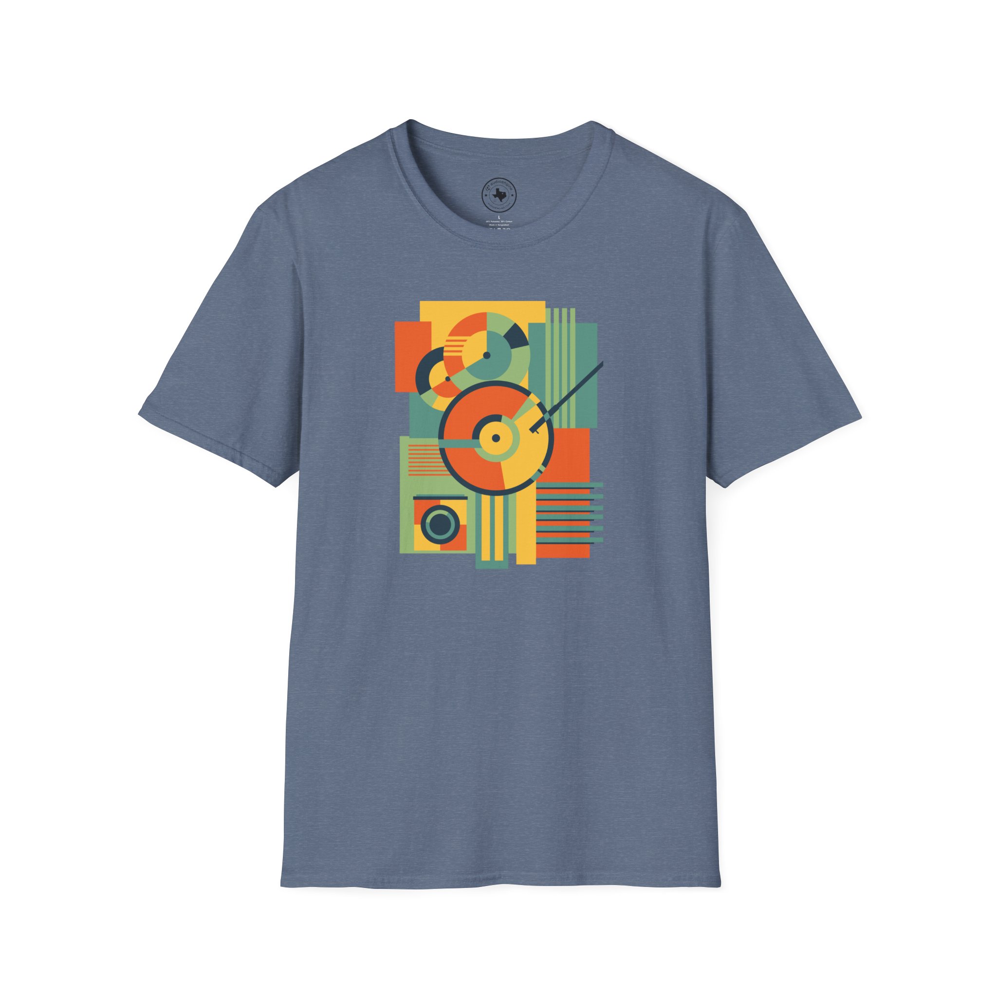 Retro Geometric Vinyl Record T-Shirt — Vintage Music Graphic Tee - Image 81