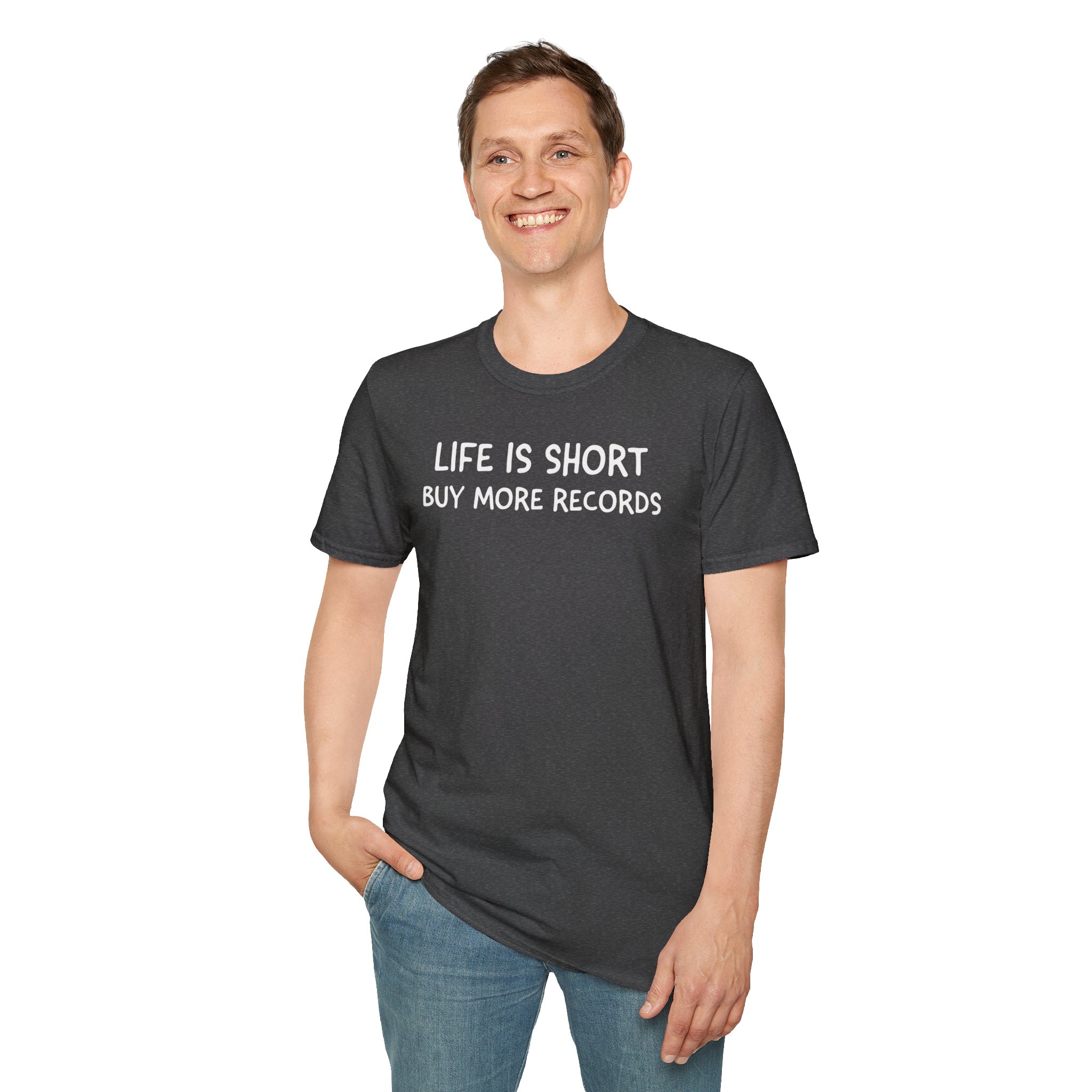 Life Is Short Buy More Records T-Shirt — Vinyl Lover Tee - Image 54
