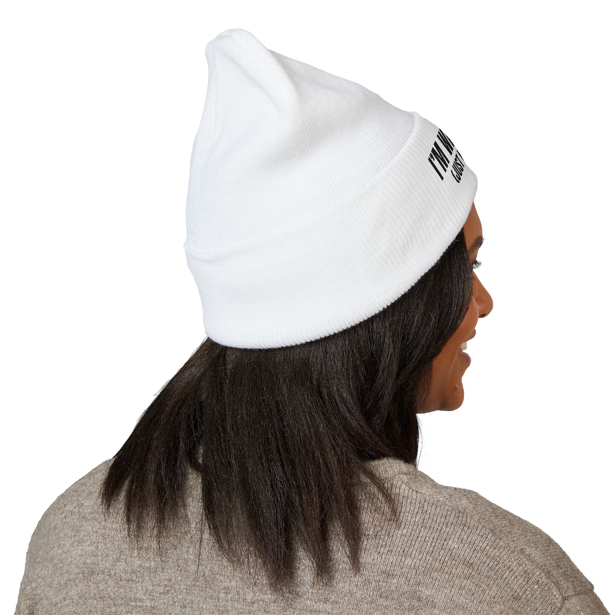 I'm With The DJ (Just Not This One) Embroidered Cuffed Beanie - Image 6