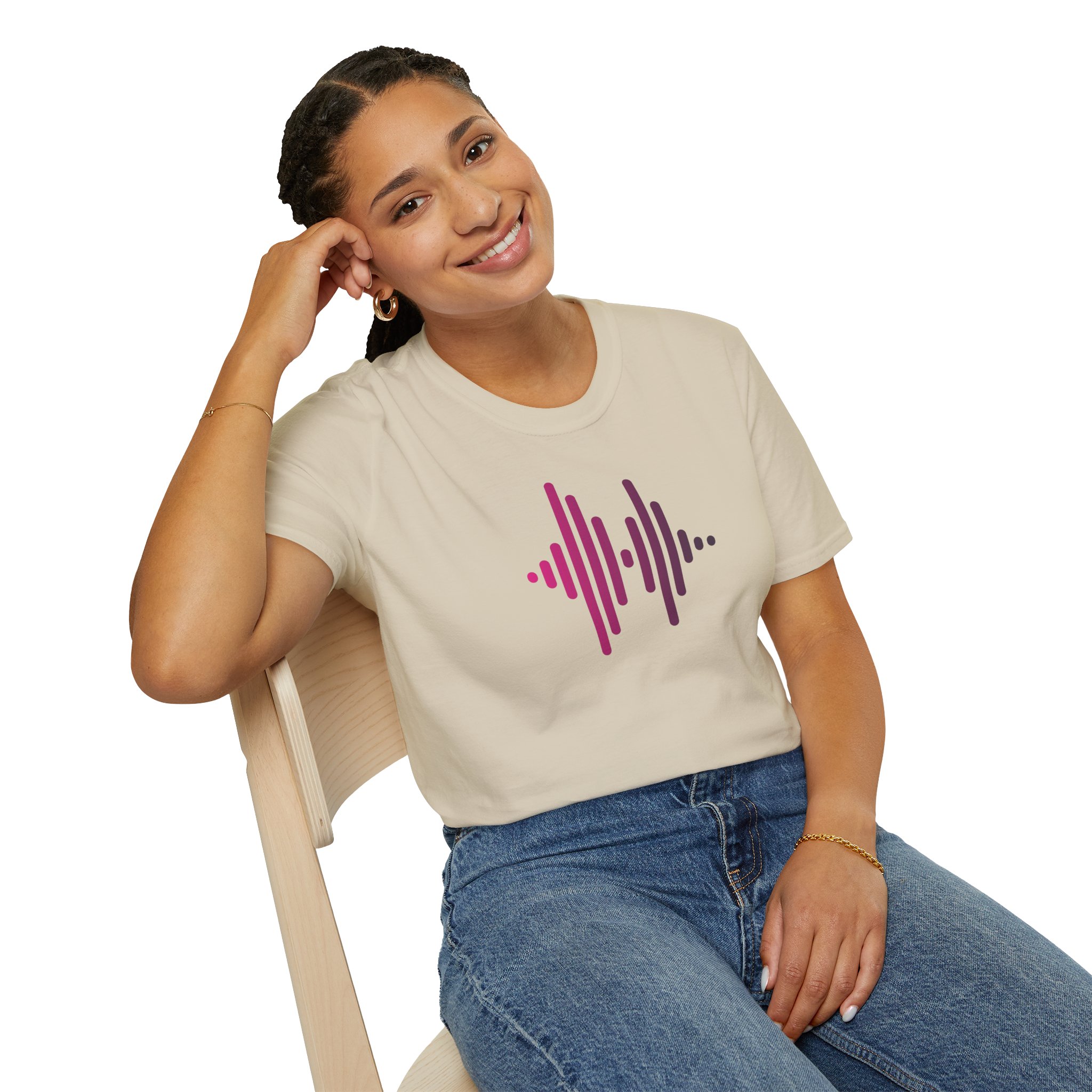 Audio Waveform Graphic Tee — Gradient Soundwave T-Shirt - Image 24