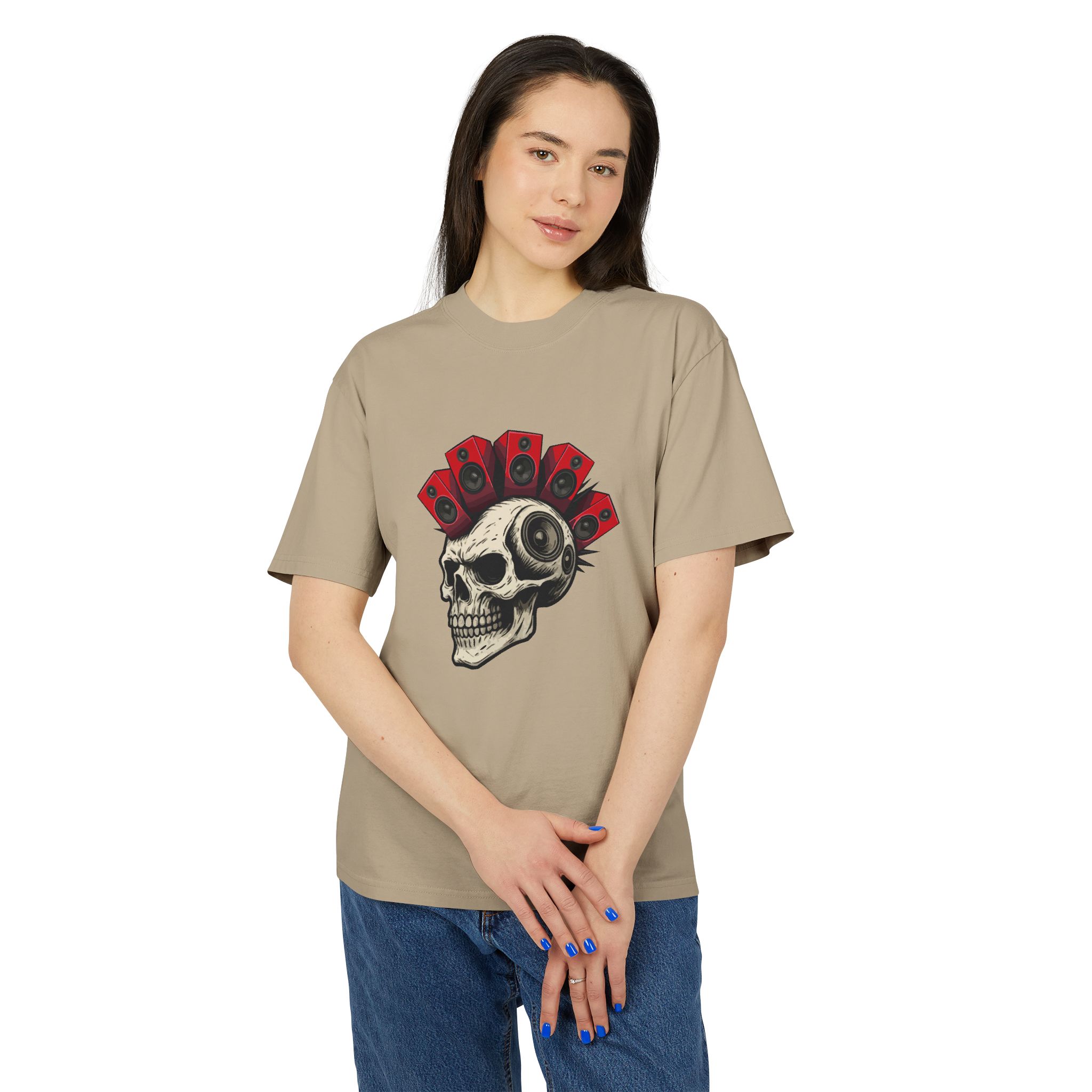 Faded Skull Music Tee - Unisex Retro Graphic T-Shirt - Image 3