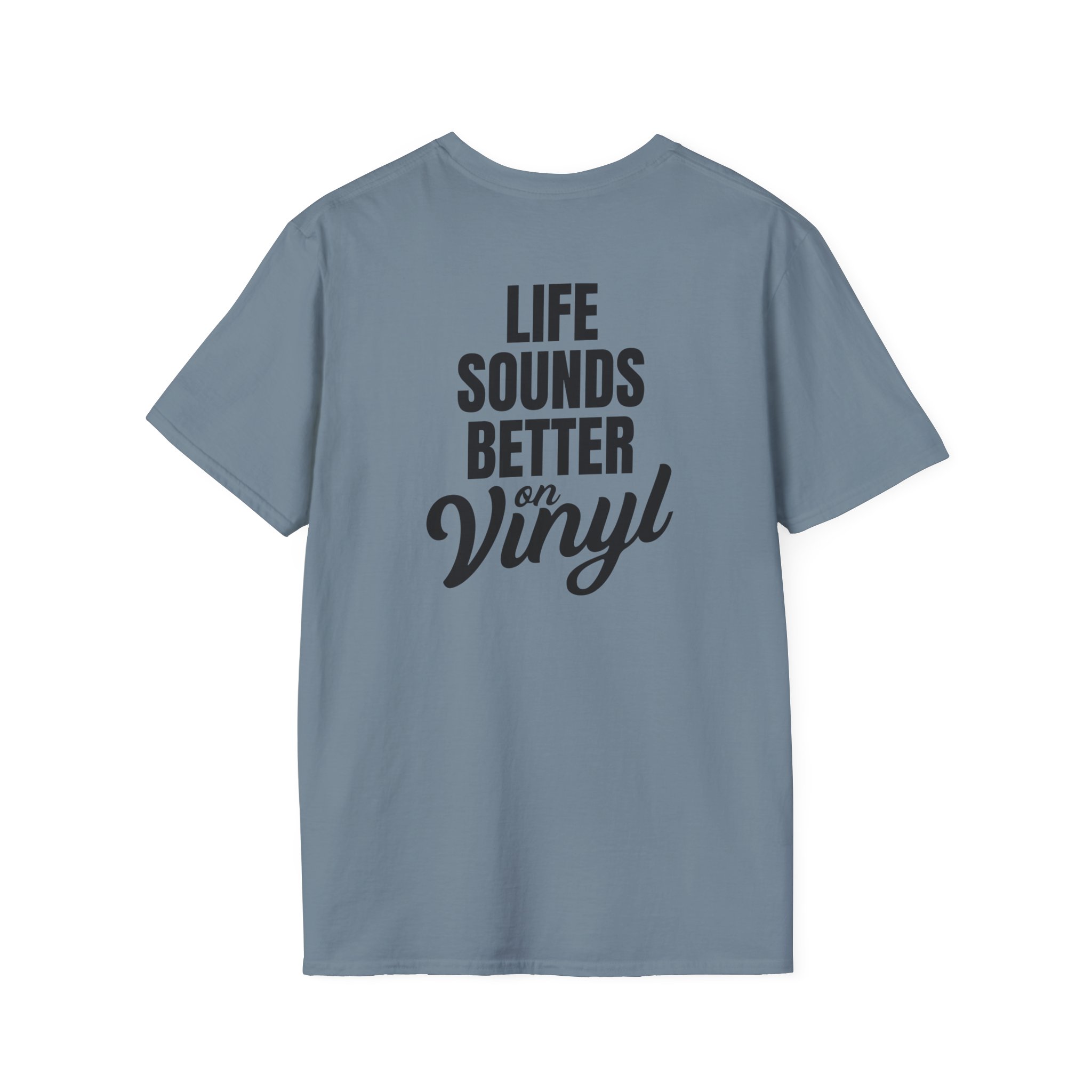 Vinyl Lover Unisex Softstyle T-Shirt - Life Sounds Better on Vinyl - Image 48