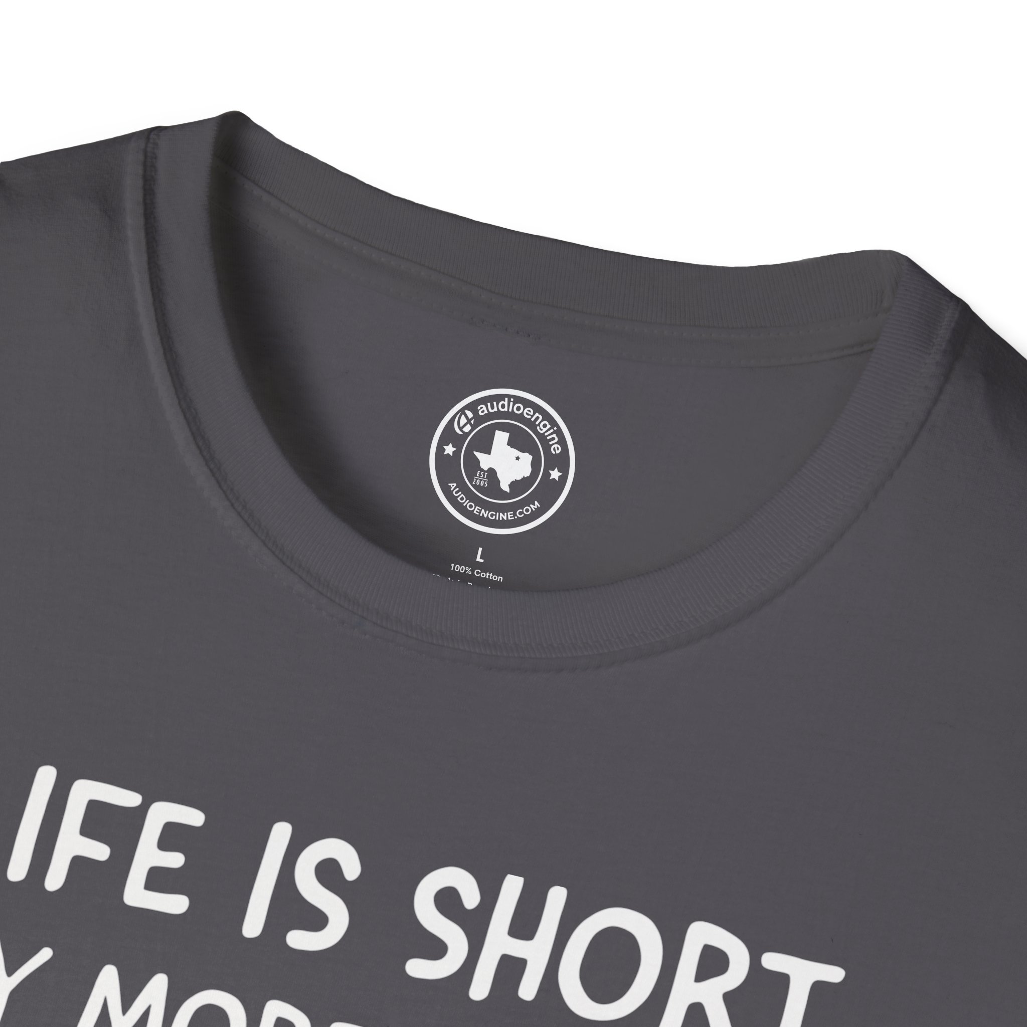 Life Is Short Buy More Records T-Shirt — Vinyl Lover Tee - Image 4