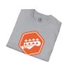 Orange Bass Guitar Badge T-Shirt — Retro Musician Tee for Bass Players - Thumbnail Image 31