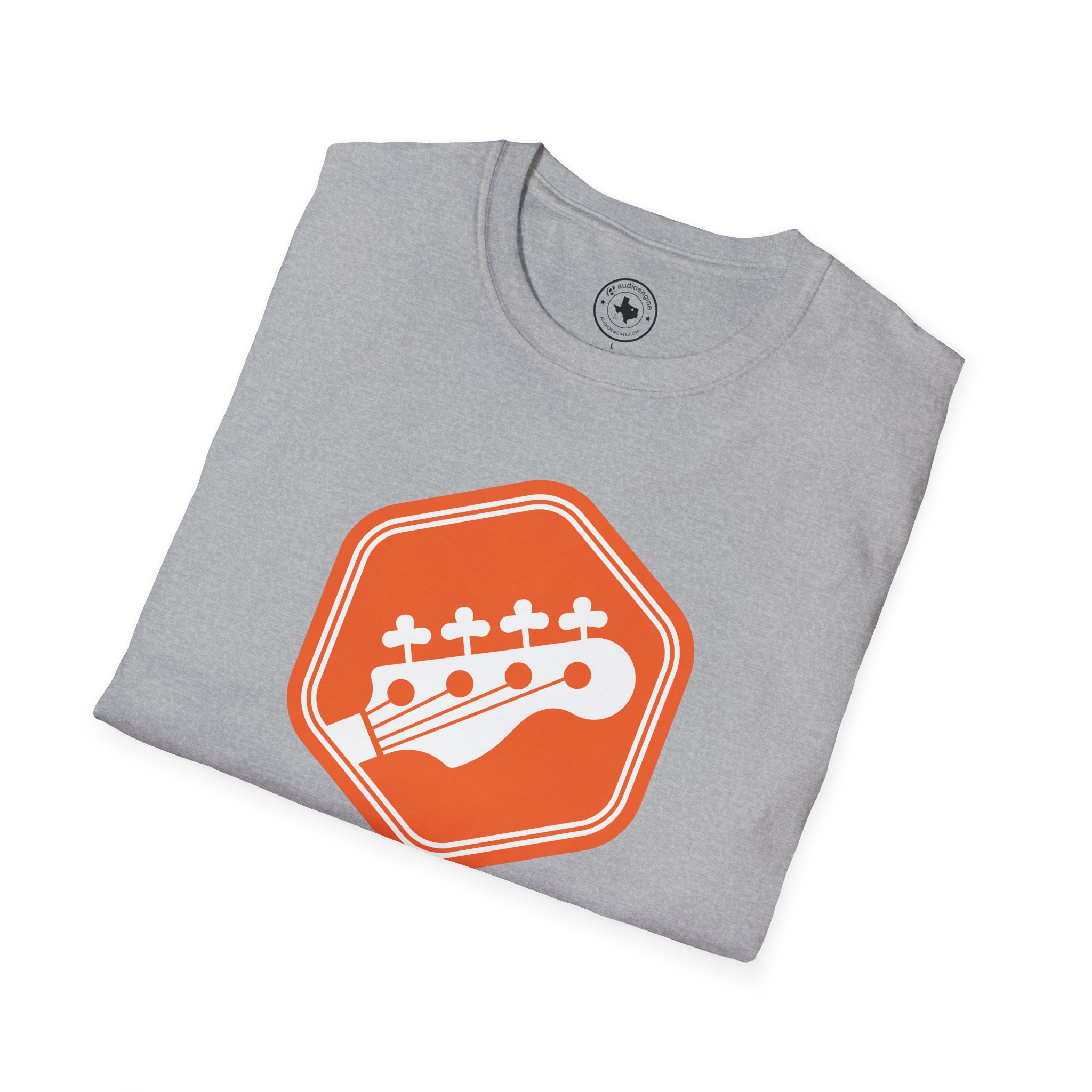 Orange Bass Guitar Badge T-Shirt — Retro Musician Tee for Bass Players - Image 31