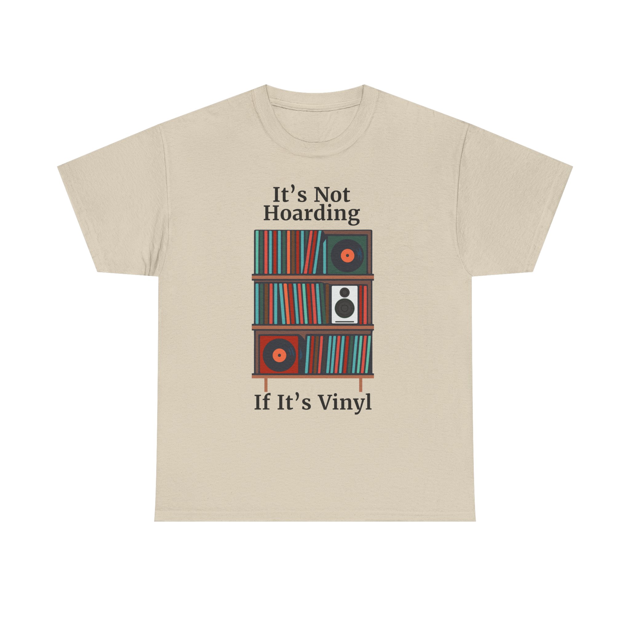 Vinyl Lover's Tee, Music Enthusiast Shirt, Record Collector Gift, Unique Vinyl Print T-Shirt, It's Not Hoarding If It's Vinyl - Image 5