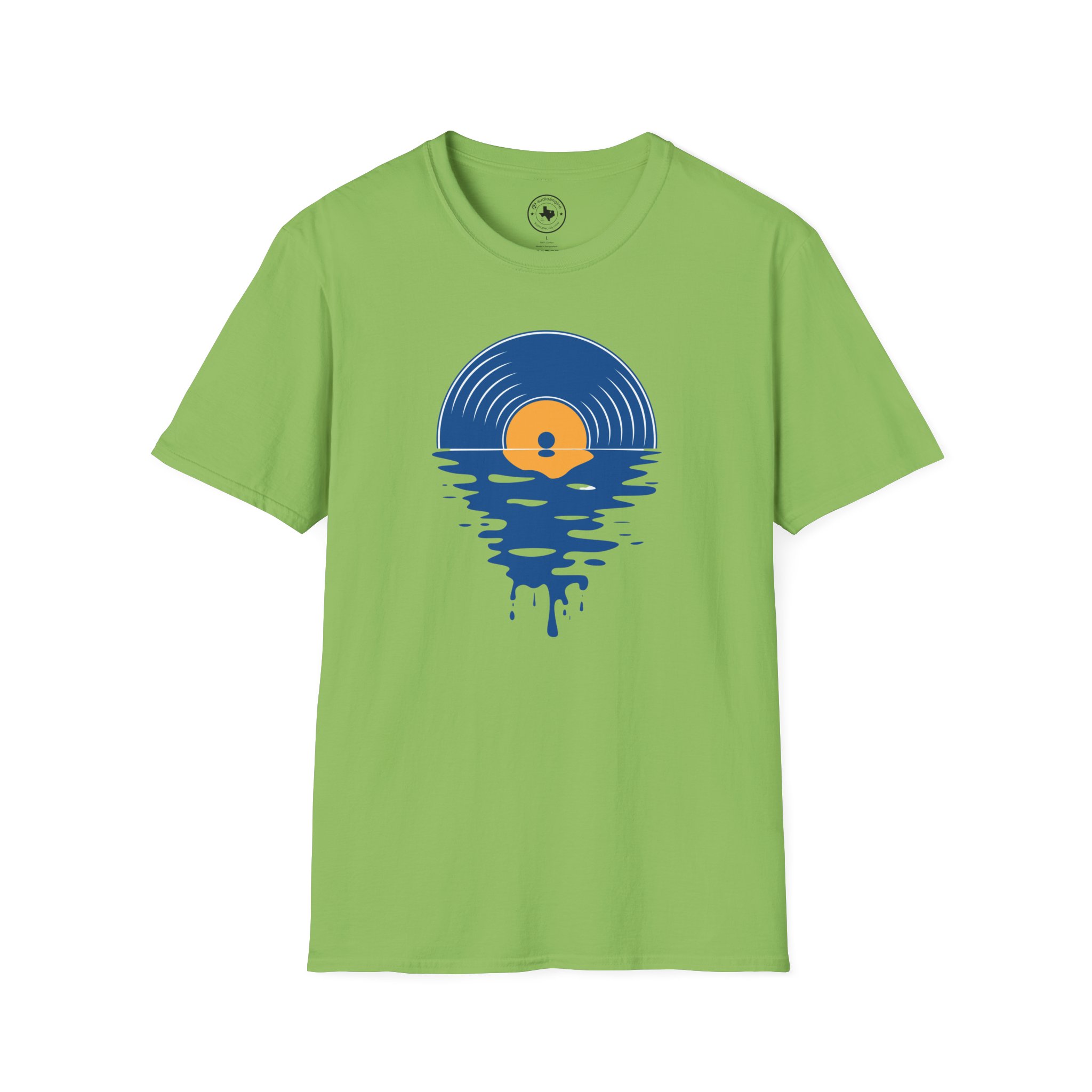 Sunset Vinyl Record T‑Shirt — Retro Music Lake Graphic Tee - Image 83