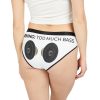 Women's Bikini Briefs — "WARNING: TOO MUCH BASS" Speaker Graphic - Thumbnail Image 1