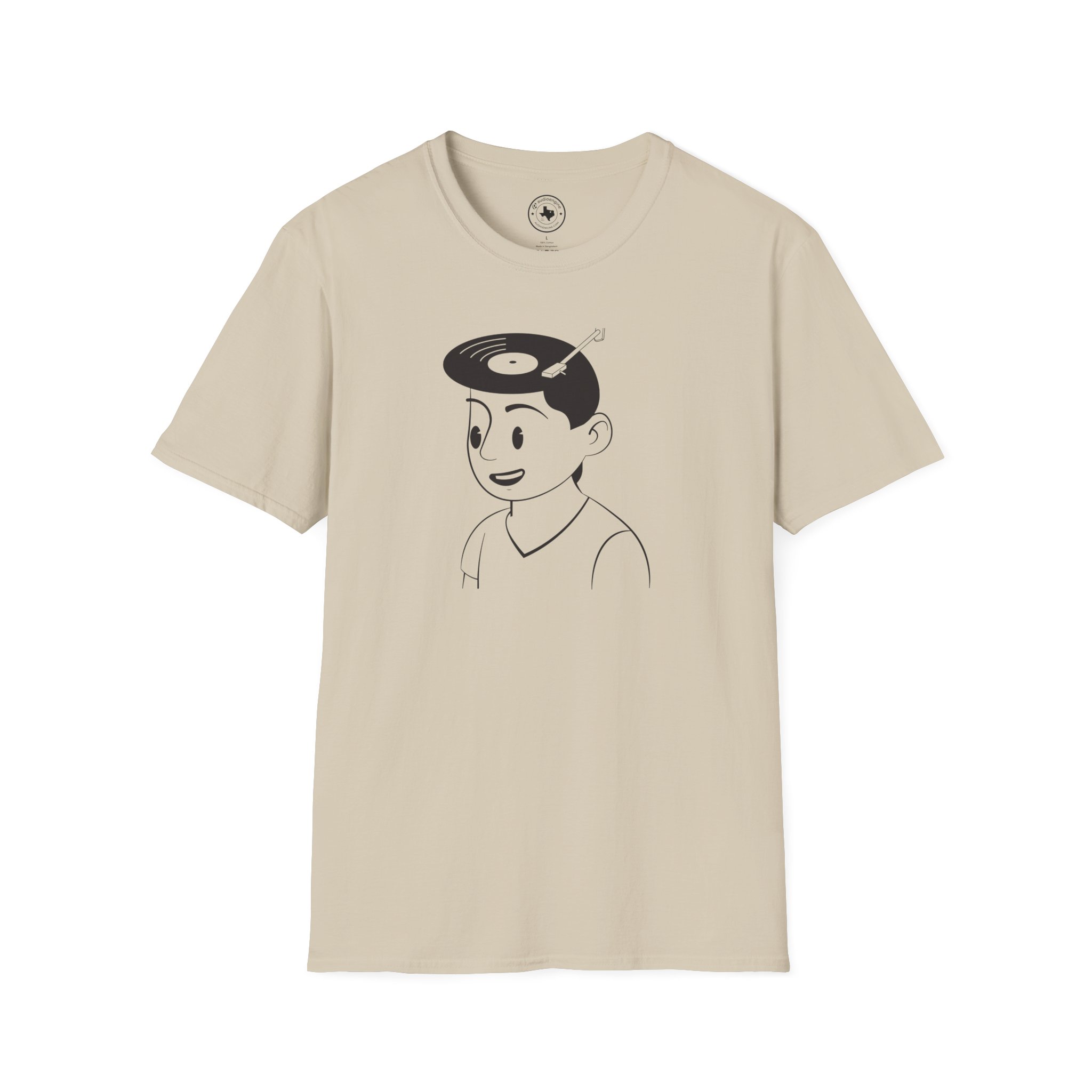 Retro Vinyl Head Illustration T-Shirt - Image 17
