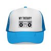 Trucker Cap — "My Therapy" Boombox Mesh Hat - Thumbnail Image 1
