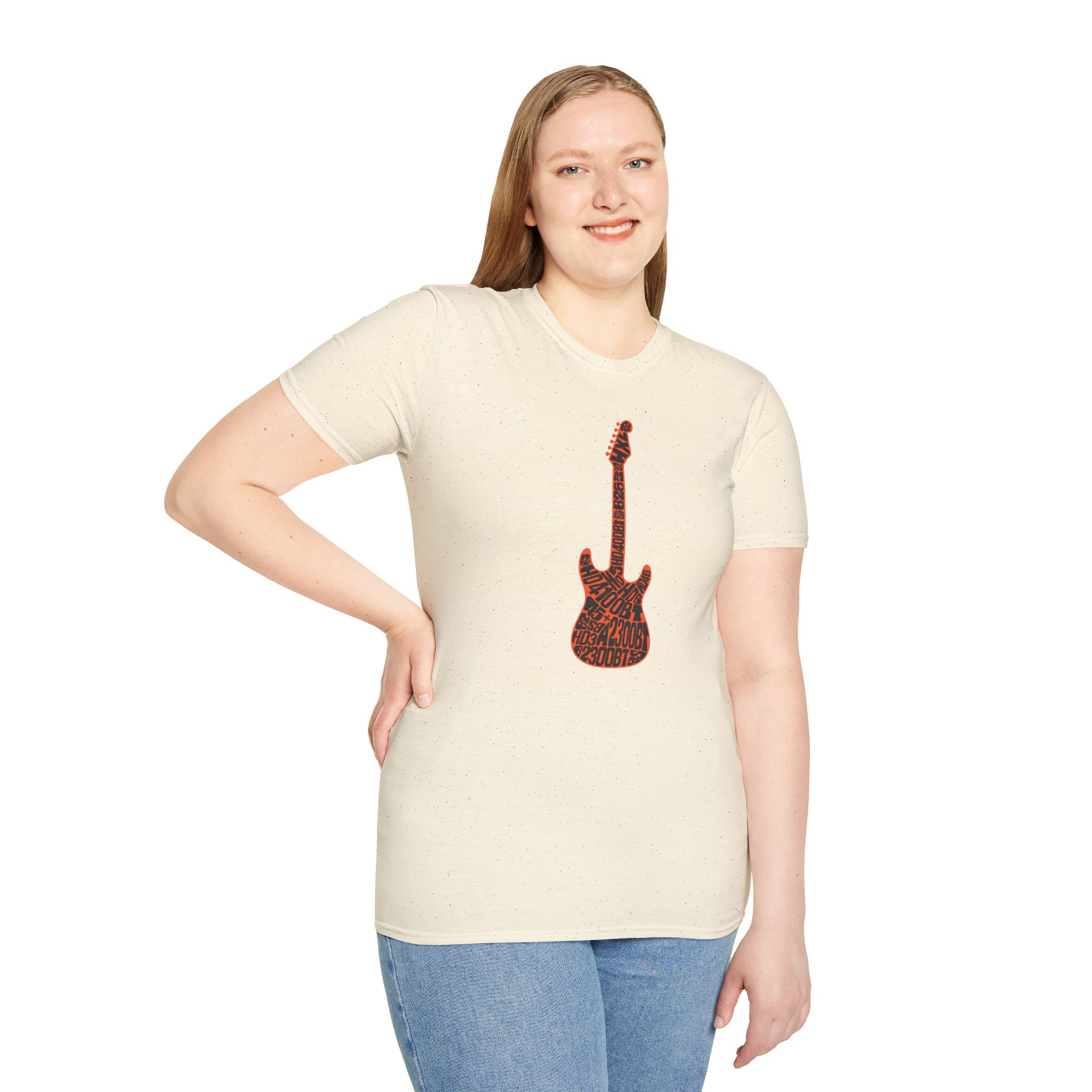 Electric Guitar Graphic T‑Shirt — Red Pattern Rock Music Tee - Image 65