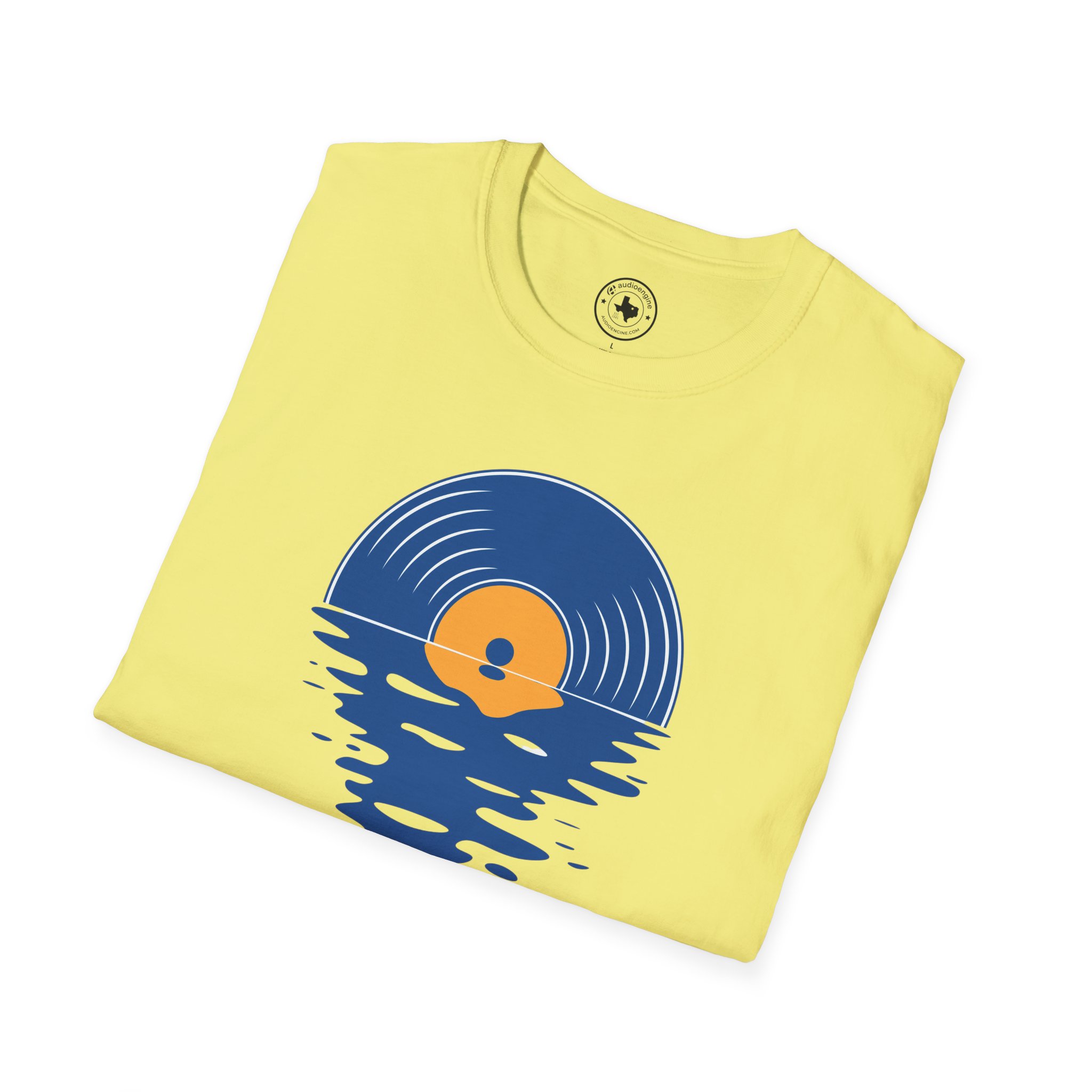 Sunset Vinyl Record T‑Shirt — Retro Music Lake Graphic Tee - Image 81