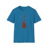 Electric Guitar Graphic T‑Shirt — Red Pattern Rock Music Tee - Thumbnail Image 121