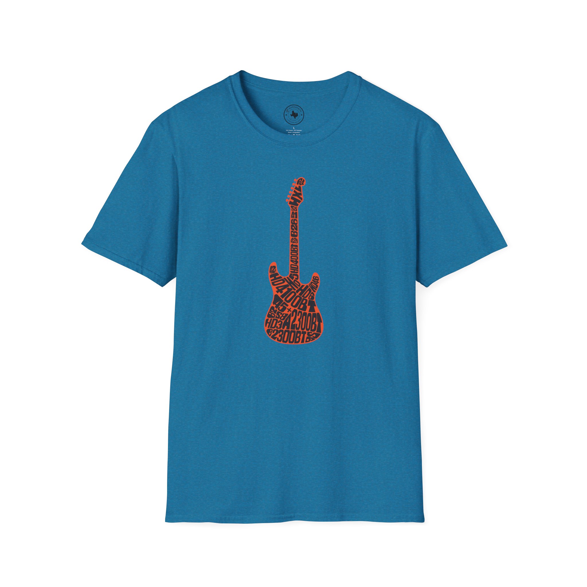 Electric Guitar Graphic T‑Shirt — Red Pattern Rock Music Tee - Image 121