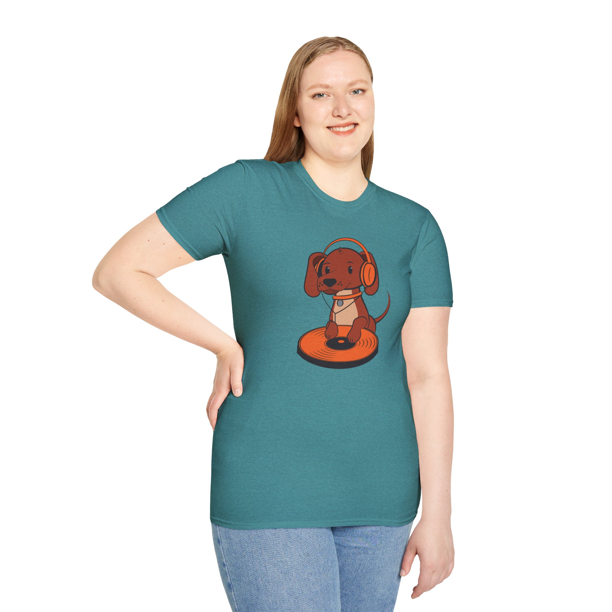 DJ Dachshund Tee — Cute Dog with Headphones Graphic T-Shirt - Image 75