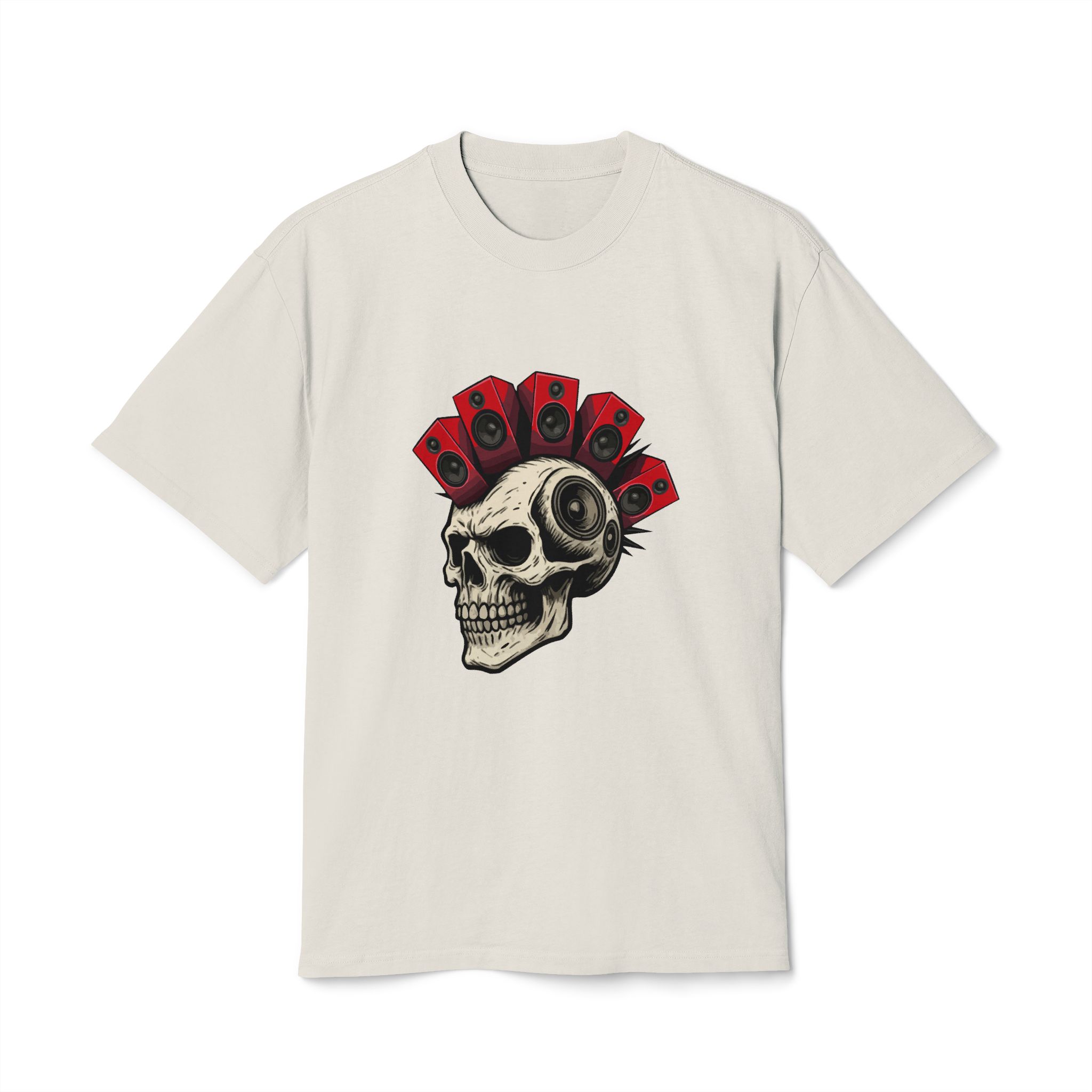 Faded Skull Music Tee - Unisex Retro Graphic T-Shirt - Image 5