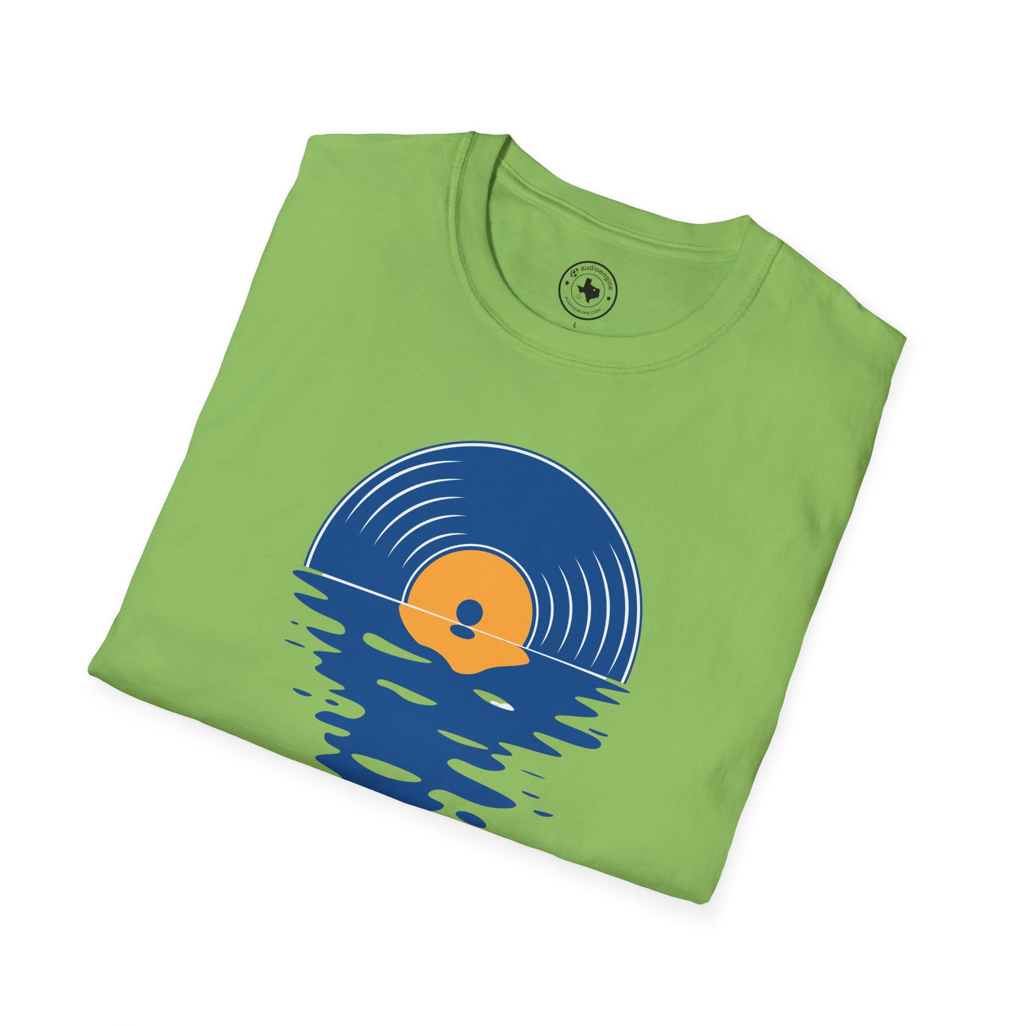 Sunset Vinyl Record T‑Shirt — Retro Music Lake Graphic Tee - Image 5