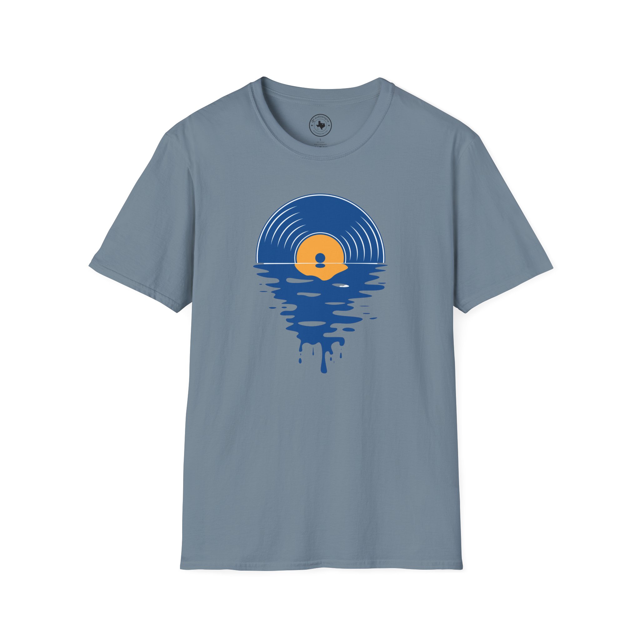 Sunset Vinyl Record T‑Shirt — Retro Music Lake Graphic Tee - Image 203